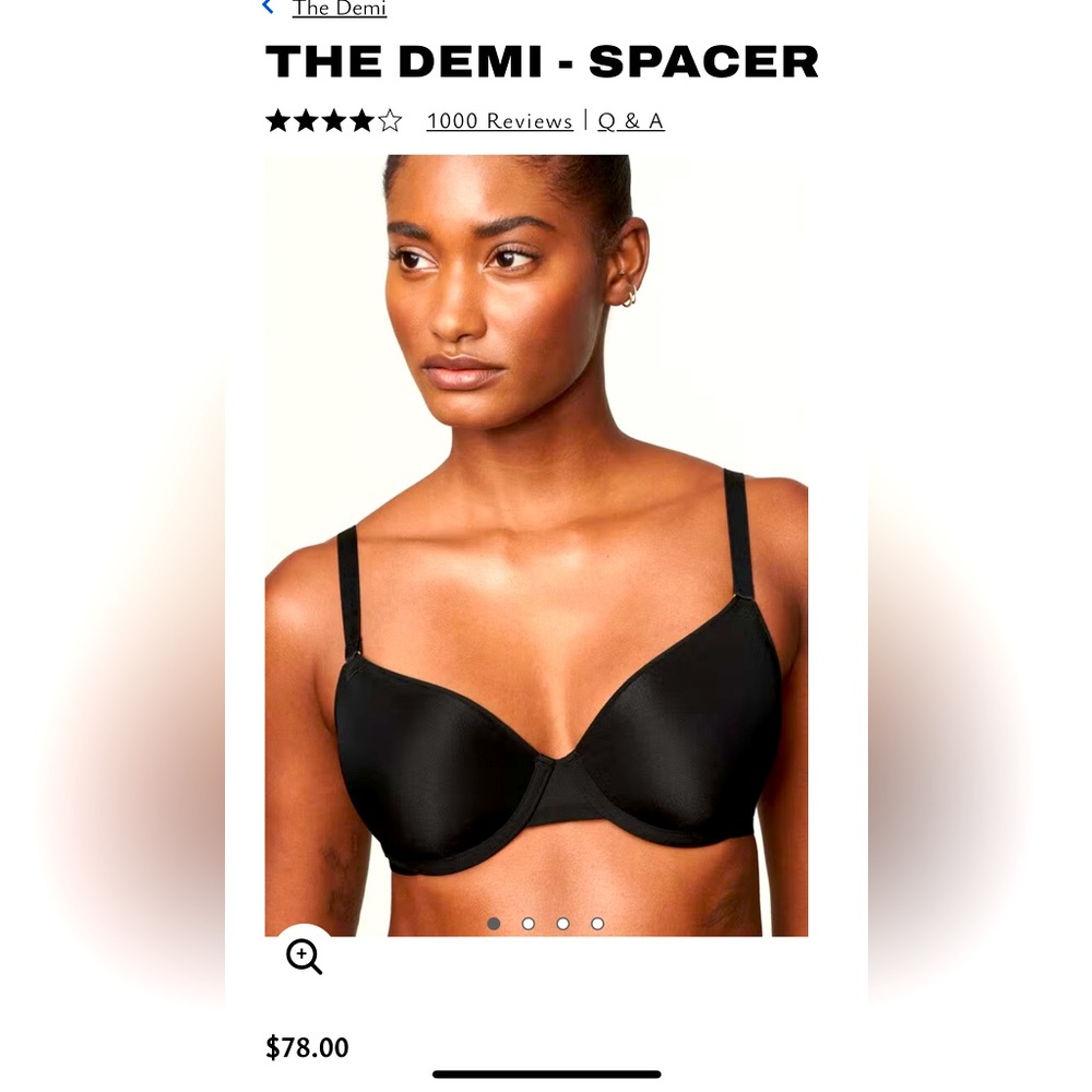 CUUP The Demi Spacer Black Bra 32c